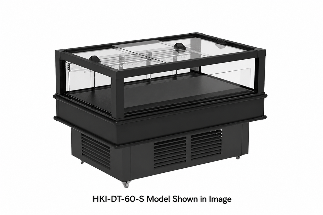 Hydra-Kool - 80" Freezer & Refrigerator Dual Temperature Display Case - HKI-DT-80-S