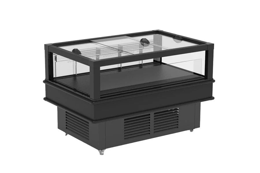 Hydra-Kool - 60" Freezer & Refrigerator Dual Temperature Display Case - HKI-DT-60-S
