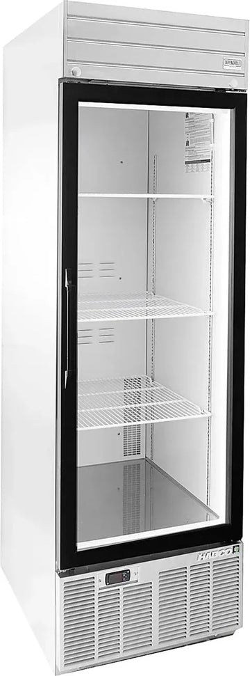 Habco - 23.9" Single Glass Door Refrigerator with Stainless Steel Exterior & White Interior - SE24HCSXG
