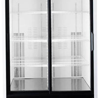 Habco - 47.5" 1/4 HP White Double Sliding Glass Door Display Refrigerator - SE42HC