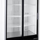 Habco - 47.5" 1/4 HP White Double Sliding Glass Door Display Refrigerator - SE42HC
