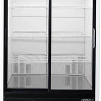 Habco - 47.5" 3/8+ HP White Double Sliding Glass Door Display Refrigerator - SE40eHC