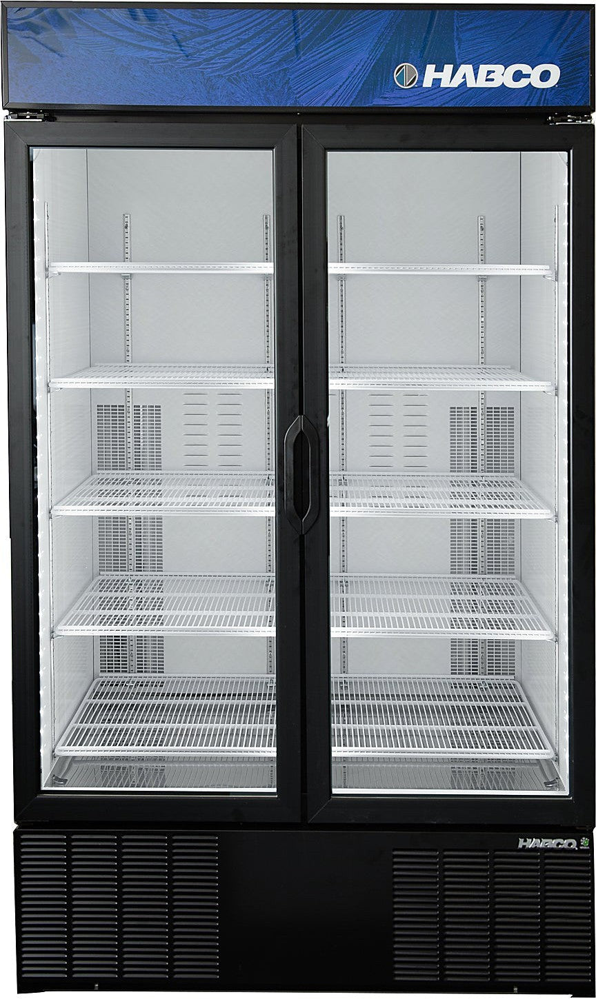 Habco - 47.5" Double Glass Swing Door Cold Space Merchandiser Refrigerators - ESM46HC