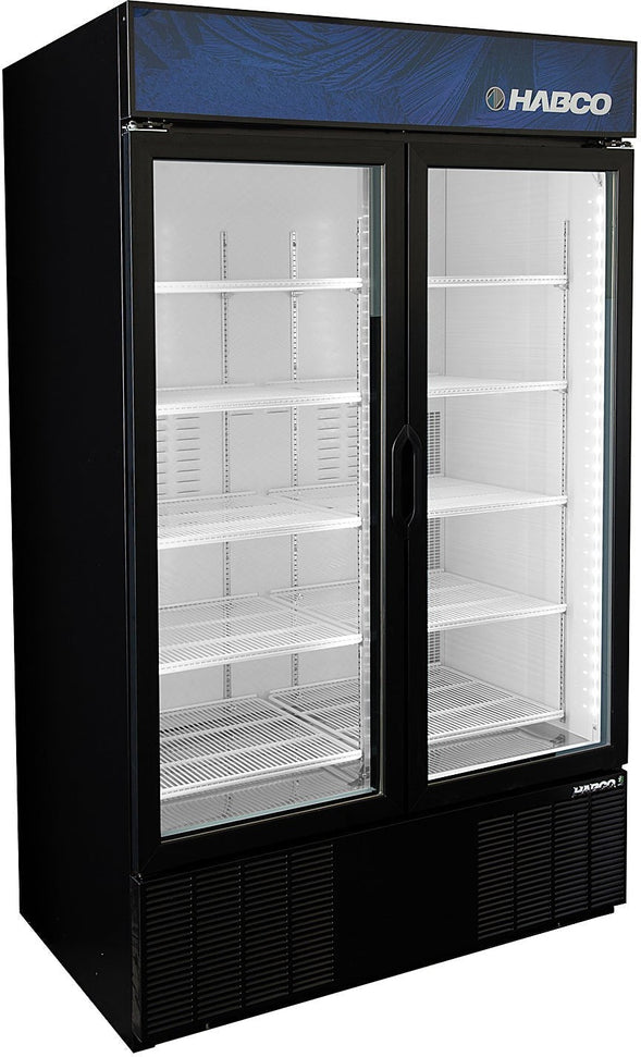Habco - 47.5" Double Glass Swing Door Cold Space Merchandiser Refrigerators - ESM46HC