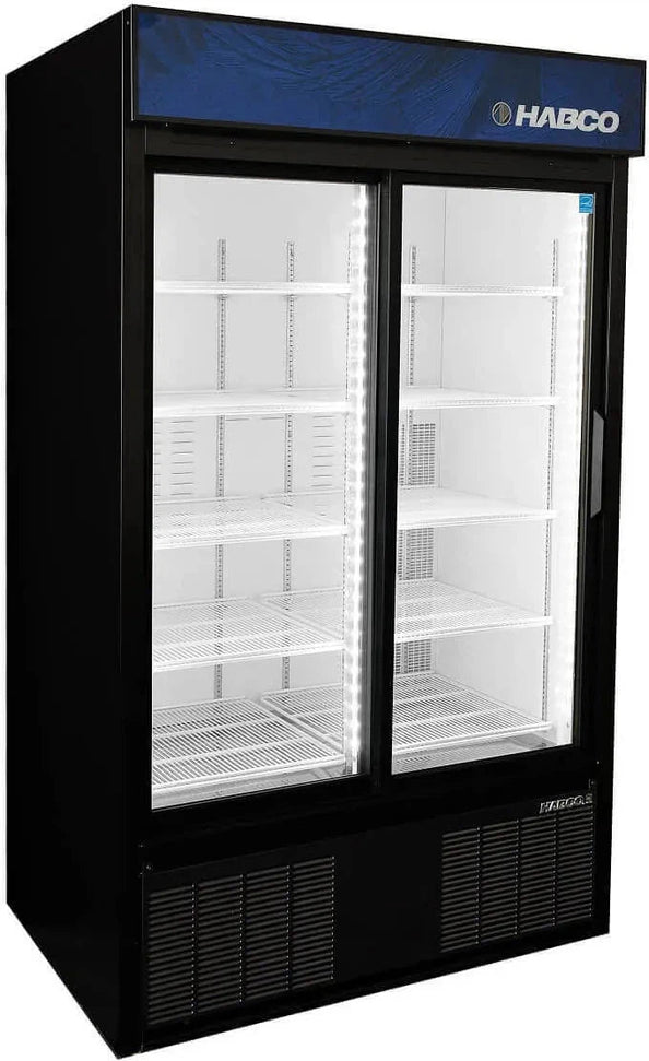 Habco - 47.5" Double Sliding Door Cold Space Merchandiser Refrigerators - ESM42HC
