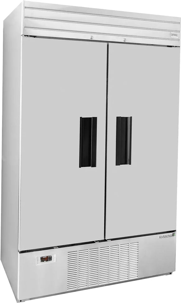 Habco - 47.5" Double Solid Swing Door Freezer with Stainless Steel Interior & Exterior - SF46HCSA