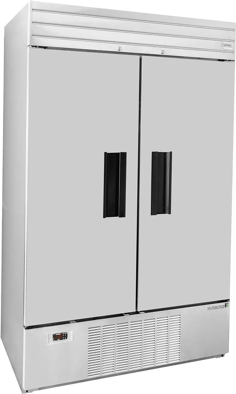 Habco - 47.5" Double Solid Swing Door Freezer with Stainless Steel Interior & Exterior - SF46HCSA