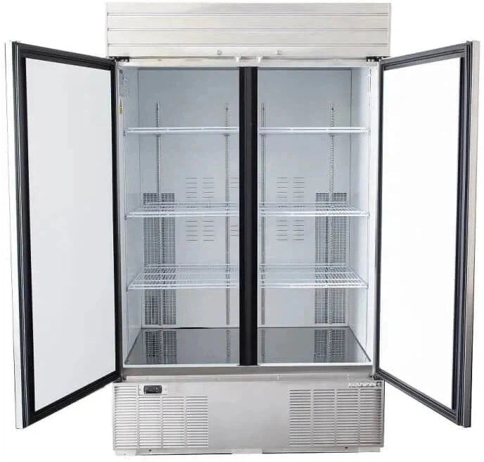 Habco - 47.5" Double Solid Swing Door Refrigerator with Stainless Steel Xterior - SE46HCSX - DISCONTINUED