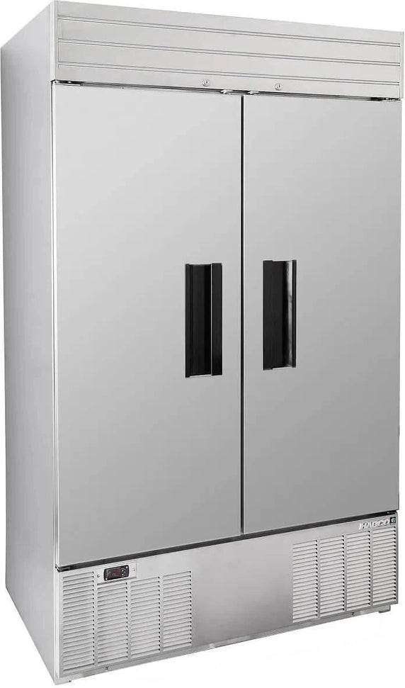 Habco - 47.5" Double Solid Swing Door Refrigerator with Stainless Steel Xterior - SE46HCSX - DISCONTINUED