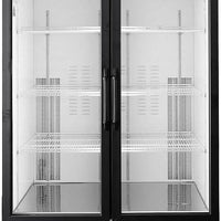 Habco - 47.5" Double Swing Glass Door Display Refrigerator with Stainless Steel Xterior - SE46HCSXG