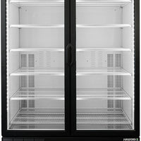 Habco - 54" Double Swing Glass Door Cold Space Merchandiser - ESM49HCTD