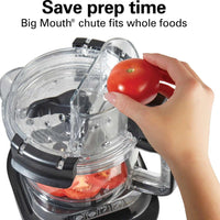 Hamilton Beach - 10-Cup Black Stack & Snap Food Processor with Bowl Scraper - 70822F