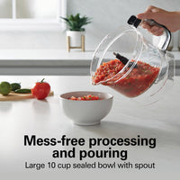 Hamilton Beach - 10-Cup Black Stack & Snap Food Processor with Bowl Scraper - 70822F