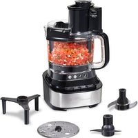 Hamilton Beach - 10-Cup Black Stack & Snap Food Processor with Bowl Scraper - 70822F