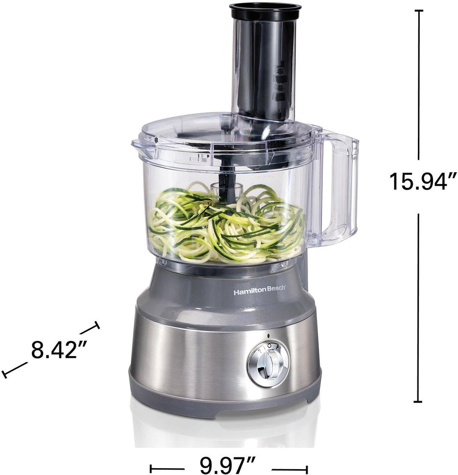 Hamilton Beach - 10 Cup Spiralizing Food Processor Silver - 70735