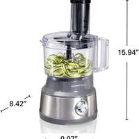 Hamilton Beach - 10 Cup Spiralizing Food Processor Silver - 70735