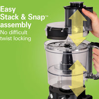 Hamilton Beach - 10 Cup Stack & Snap Food Processor with Big Mouth - 70721C