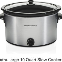 Hamilton Beach - 10 Quart Stainless Steel Slow Cooker - 33190F