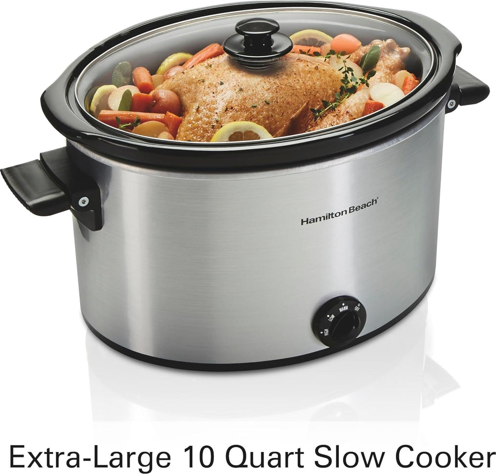Hamilton Beach - 10 Quart Stainless Steel Slow Cooker - 33190F