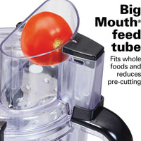 Hamilton Beach - 12-Cup Black Stack & Snap Food Processor with Bowl Scraper - 70727