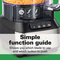 Hamilton Beach - 12-Cup Black Stack & Snap Food Processor with Bowl Scraper - 70727