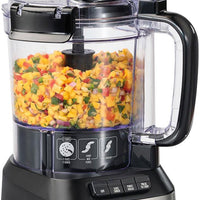Hamilton Beach - 12-Cup Black Stack & Snap Food Processor with Bowl Scraper - 70727