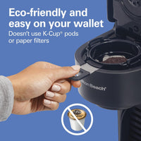 Hamilton Beach - 12.6" Black The Scoop® Single-Serve Coffee Maker - 47620C