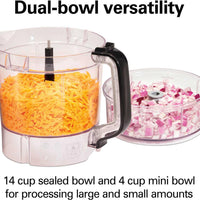 Hamilton Beach - 14 Cup Stack & Snap™ Black Duo Food Processor - 70585C