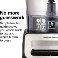 Hamilton Beach - 14 Cup Stack & Snap™ Black Duo Food Processor - 70585C