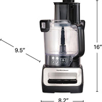 Hamilton Beach - 14 Cup Stack & Snap™ Black Duo Food Processor - 70585C