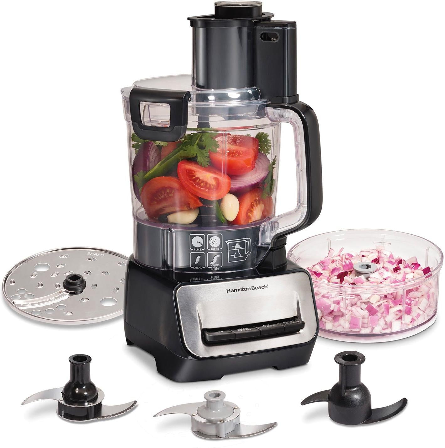 Hamilton Beach - 14 Cup Stack & Snap™ Black Duo Food Processor - 70585C