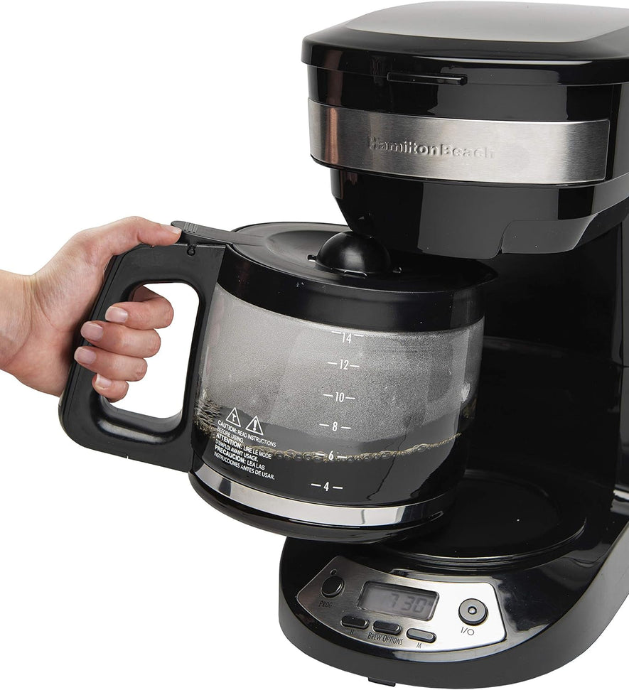 Hamilton Beach - 14 Cups Black Programmable Coffee Maker - 46295C
