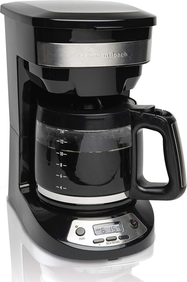 Hamilton Beach - 14 Cups Black Programmable Coffee Maker - 46295C