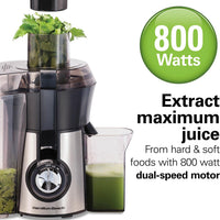 Hamilton Beach - 14.4" Black Plastic Easy Clean Juice Extractor - 67735FG