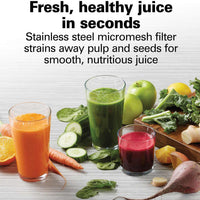 Hamilton Beach - 14.4" Black Plastic Easy Clean Juice Extractor - 67735FG