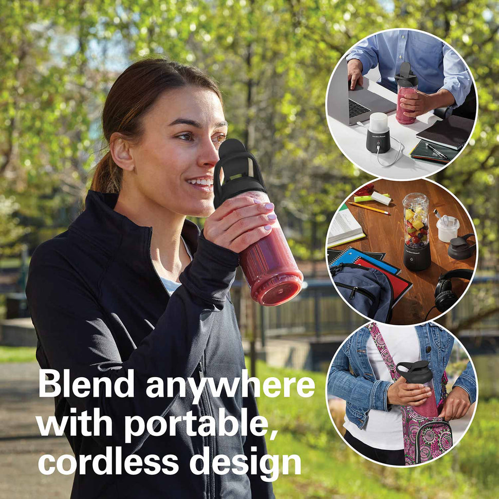 Hamilton Beach - 16 Oz Black Cordless Portable Personal Blender for Shakes and Smoothies - 51180 - DISCONTINUED