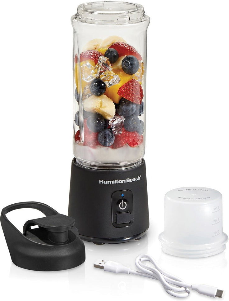 Hamilton Beach - 16 Oz Black Cordless Portable Personal Blender for Shakes and Smoothies - 51180