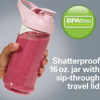 Hamilton Beach - 16 Oz Rose Cordless Portable Personal Blender for Shakes and Smoothies - 51181