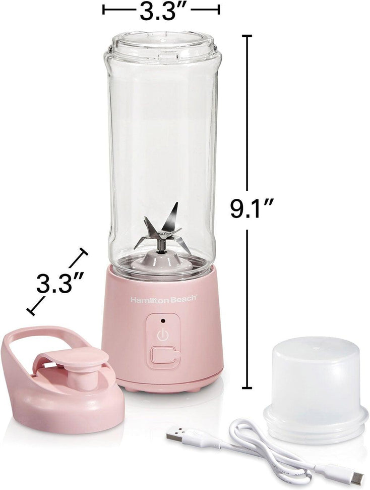 Hamilton Beach - 16 Oz Rose Cordless Portable Personal Blender for Shakes and Smoothies - 51181