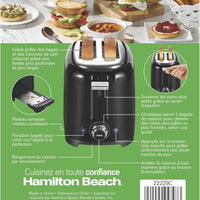 Hamilton Beach - 2 Slice Black Toaster With Sure-Toast® Technology - 22229C