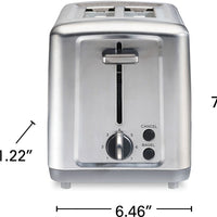 Hamilton Beach - 2 Slice Brushed Toaster with Extra Wide Slots - 22992G
