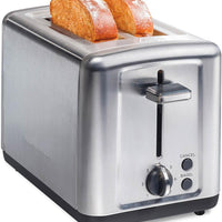 Hamilton Beach - 2 Slice Silver Stainless Steel Brushed Toaster with Extra-Wide Slots - 22992