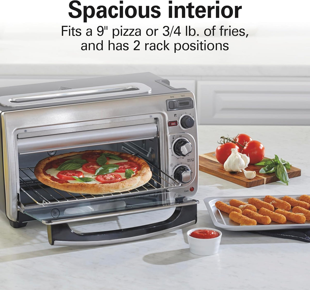 Hamilton Beach - 2-in-1 Stainless Steel Countertop Oven and Toaster - 31156