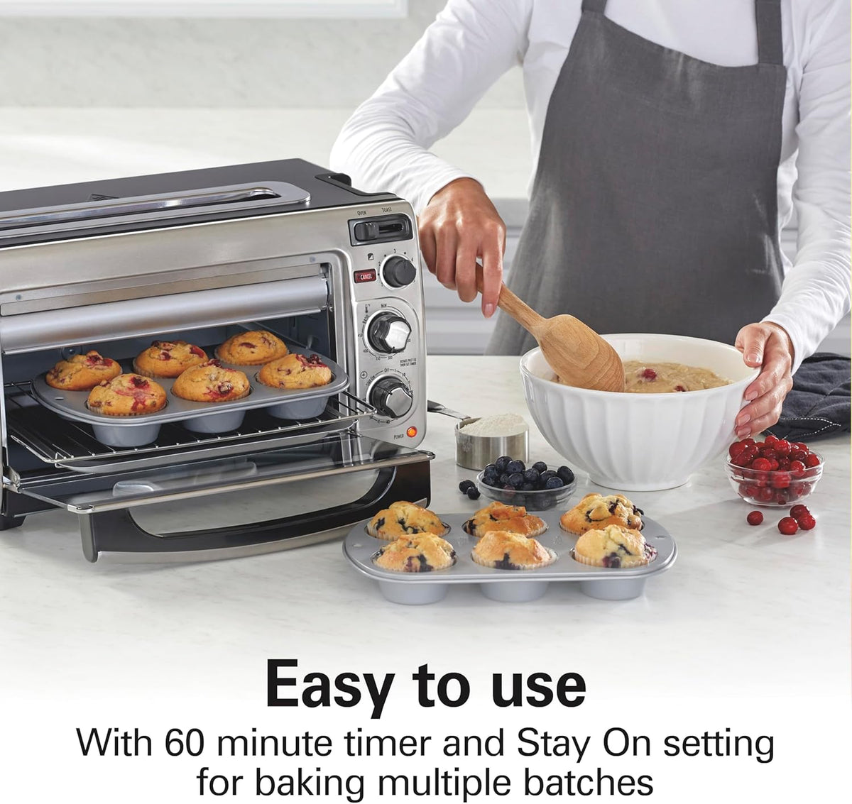 Hamilton Beach - 2-in-1 Stainless Steel Countertop Oven and Toaster - 31156