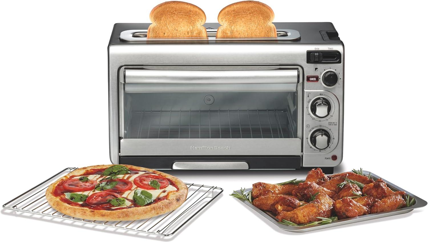 Hamilton Beach - 2-in-1 Stainless Steel Countertop Oven and Toaster - 31156