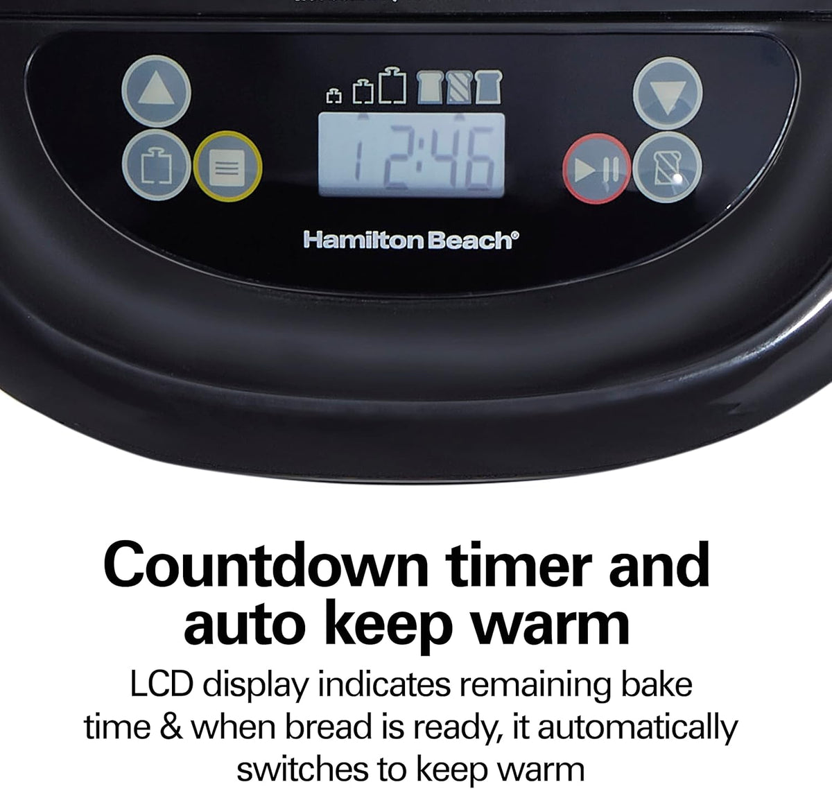 Hamilton Beach - 2 lb Black/Silver Digital Electric Bread Maker Machine Artisan and Gluten-Free - 29985