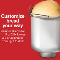 Hamilton Beach - 2 lb White Bread Maker with 12-Program Cycles - 29981G