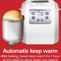 Hamilton Beach - 2 lb White Bread Maker with 12-Program Cycles - 29981G