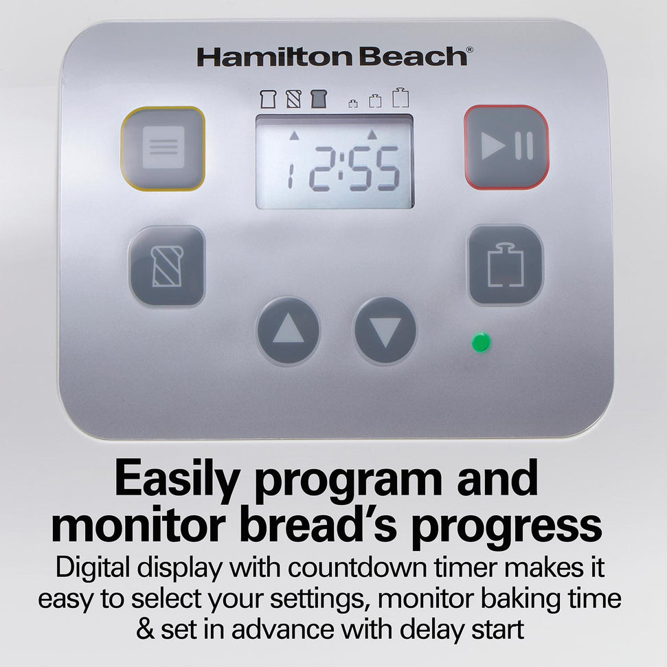 Hamilton Beach - 2 lb White Bread Maker with 12-Program Cycles - 29981G
