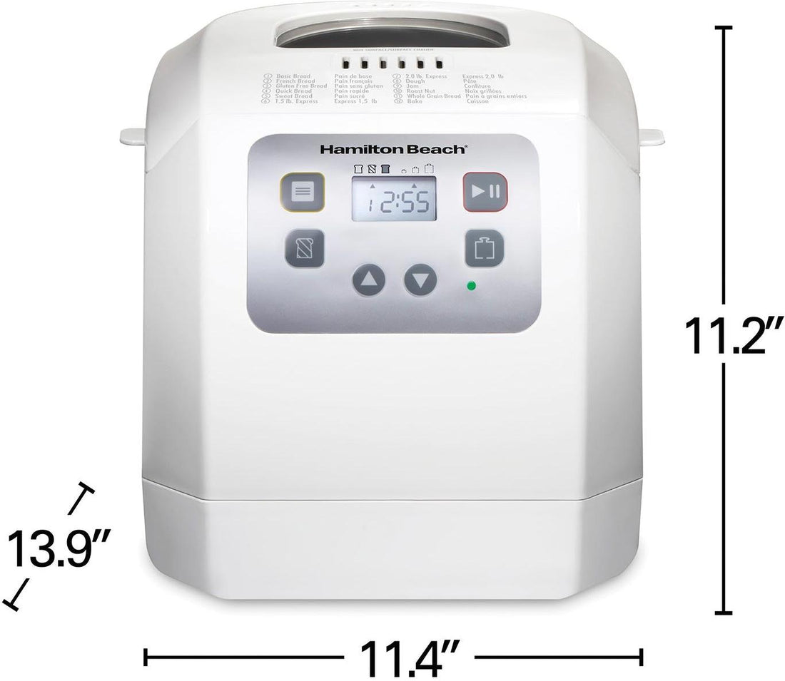 Hamilton Beach - 2 lb White Bread Maker with 12-Program Cycles - 29981G